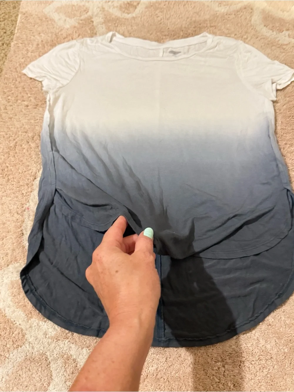 Kids Old Navy Ombre Crewneck Tee - White to Blue